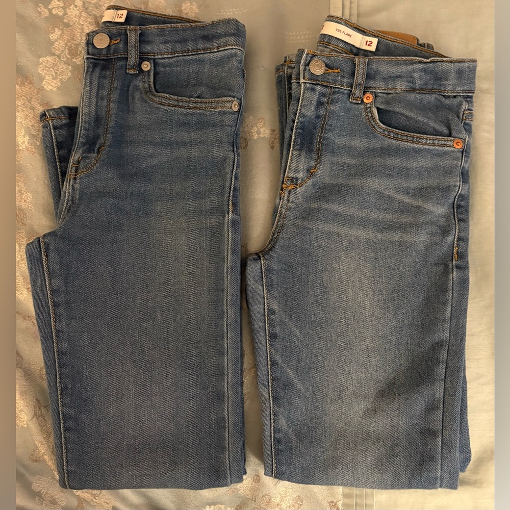2 Pairs! Girls’ Levi’s Blue Jeans